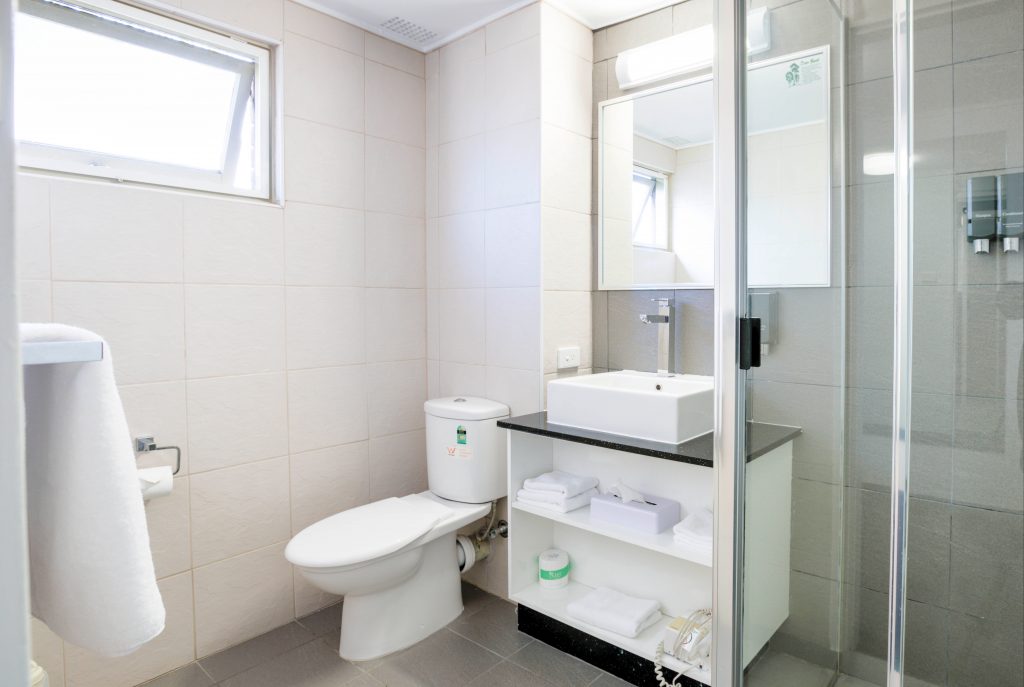 Refubished bathroom at Zebra Motel - accommodation in Coffs Harbour