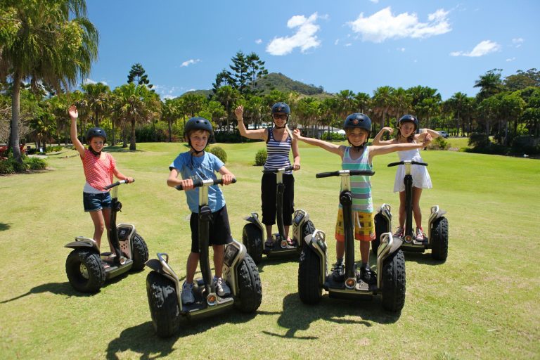 Zooming around on Segways at Opal Cove Resort , Coffs Harbour