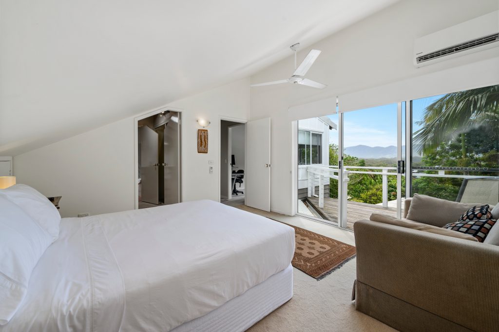 Master suite with ensuite, private balcony and views