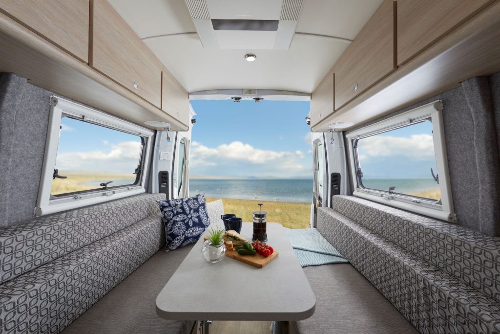 Let's Go Motorhomes Escape Campervan living and dining area interior