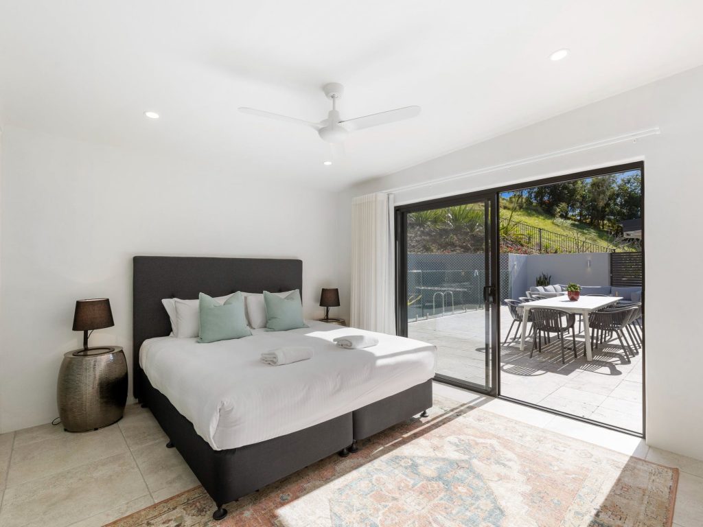 Third king bedroom with pool views