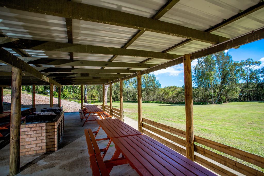 Picnic shelter at Boambee Creek Reserve