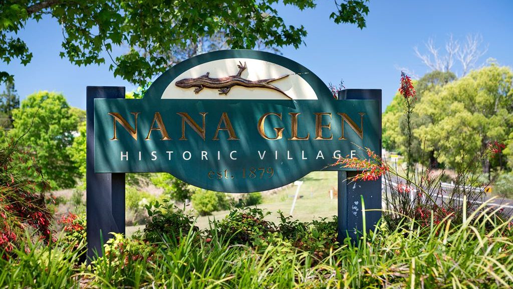 Historic Village of Nana Glen sign