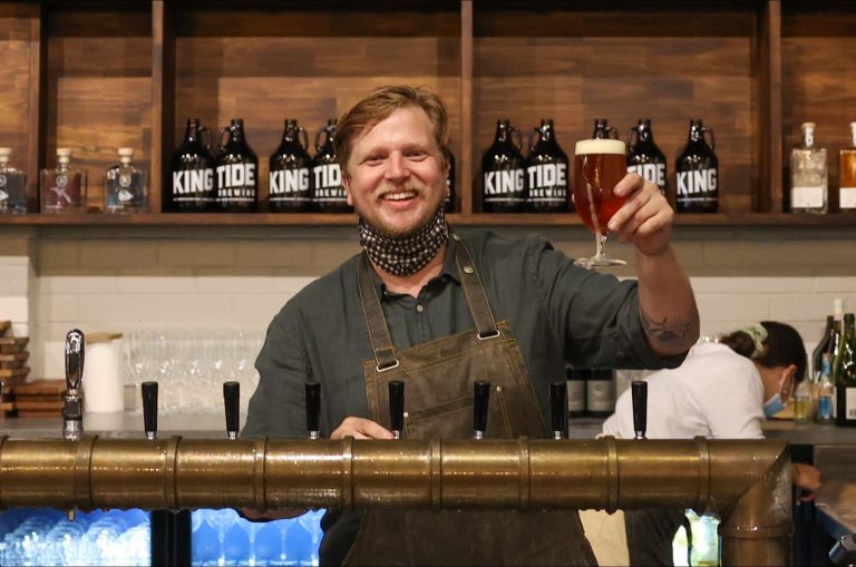 Photo of bartender with Beer