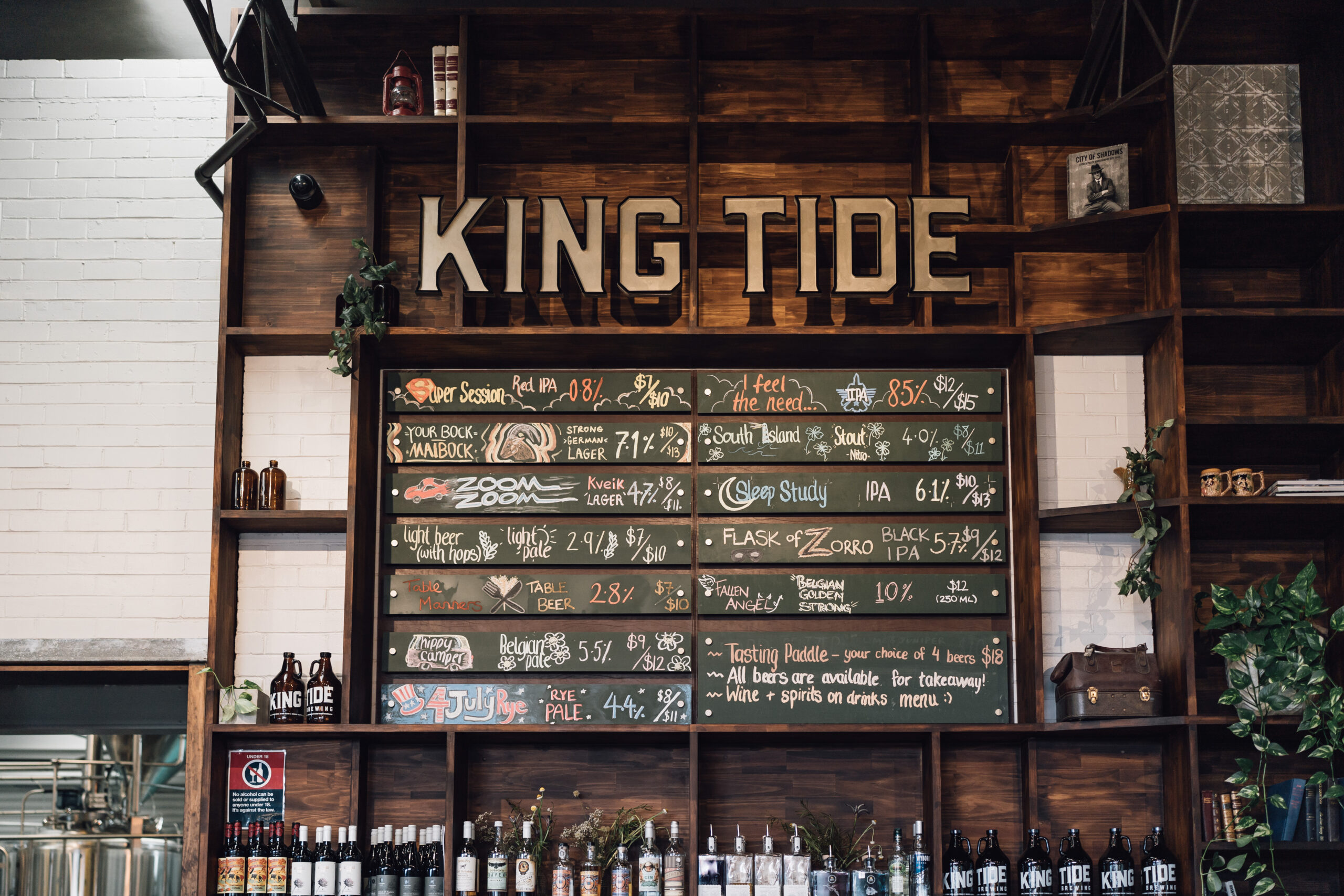 Locally Brewed Beers At King Tide Brewing