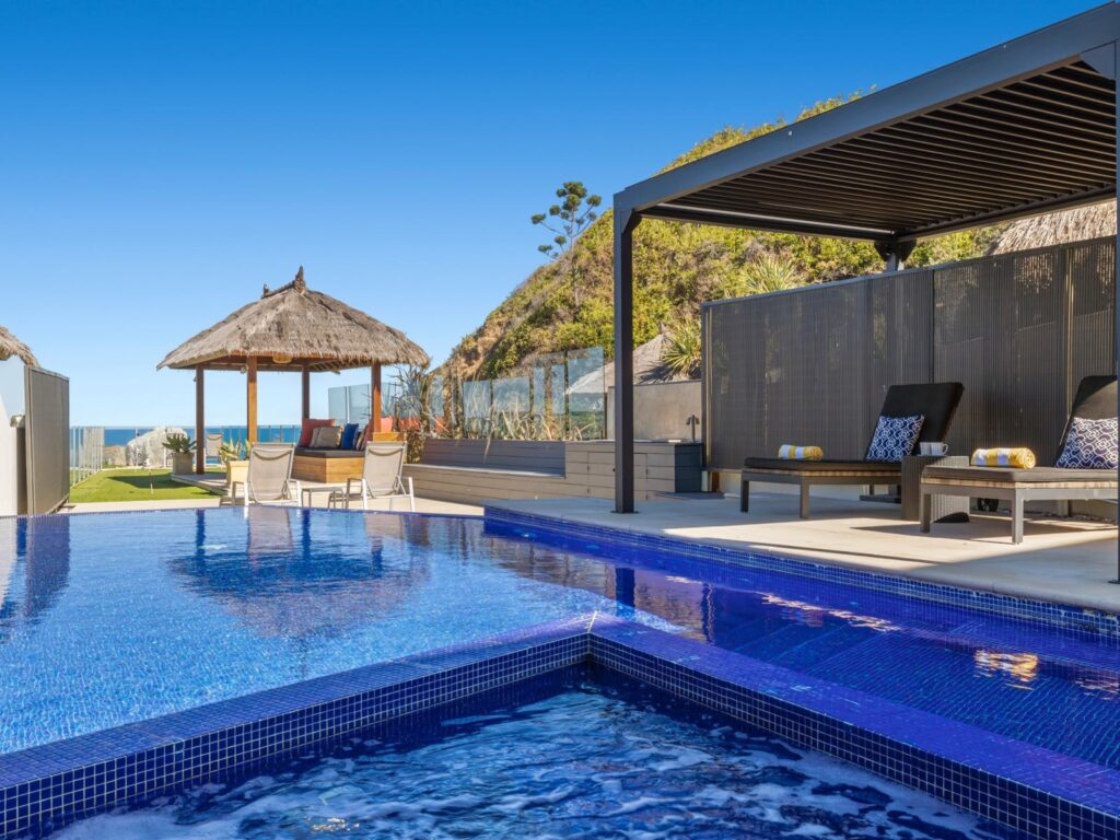 pool and cabana