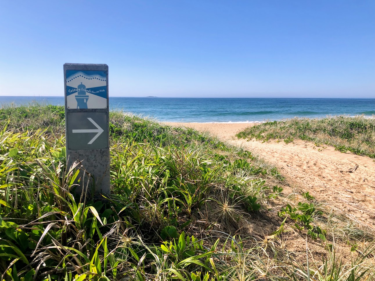 Beach Sign for Solitary Islands Coastal Walk