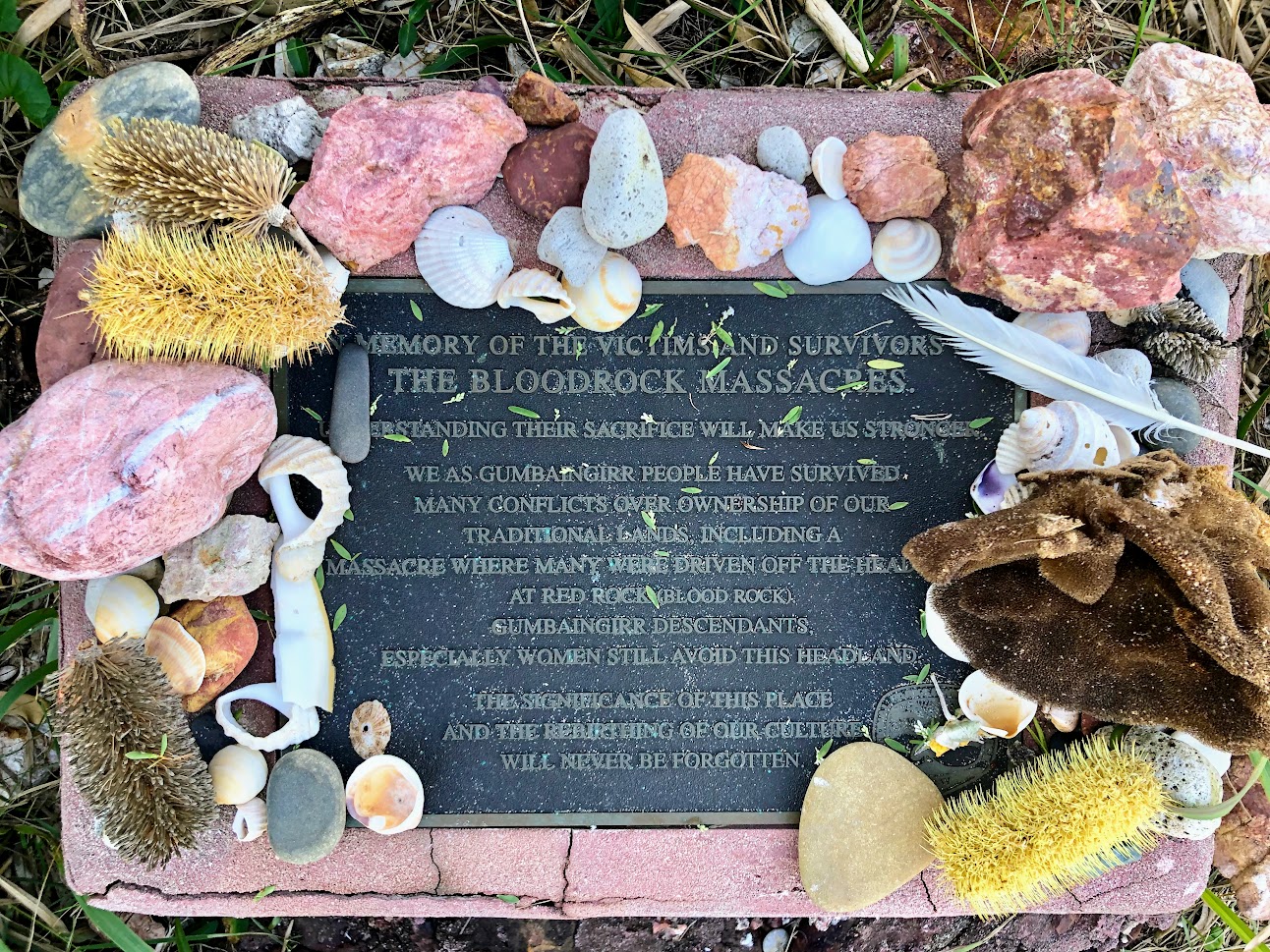 Plaque at Red Rock Headland