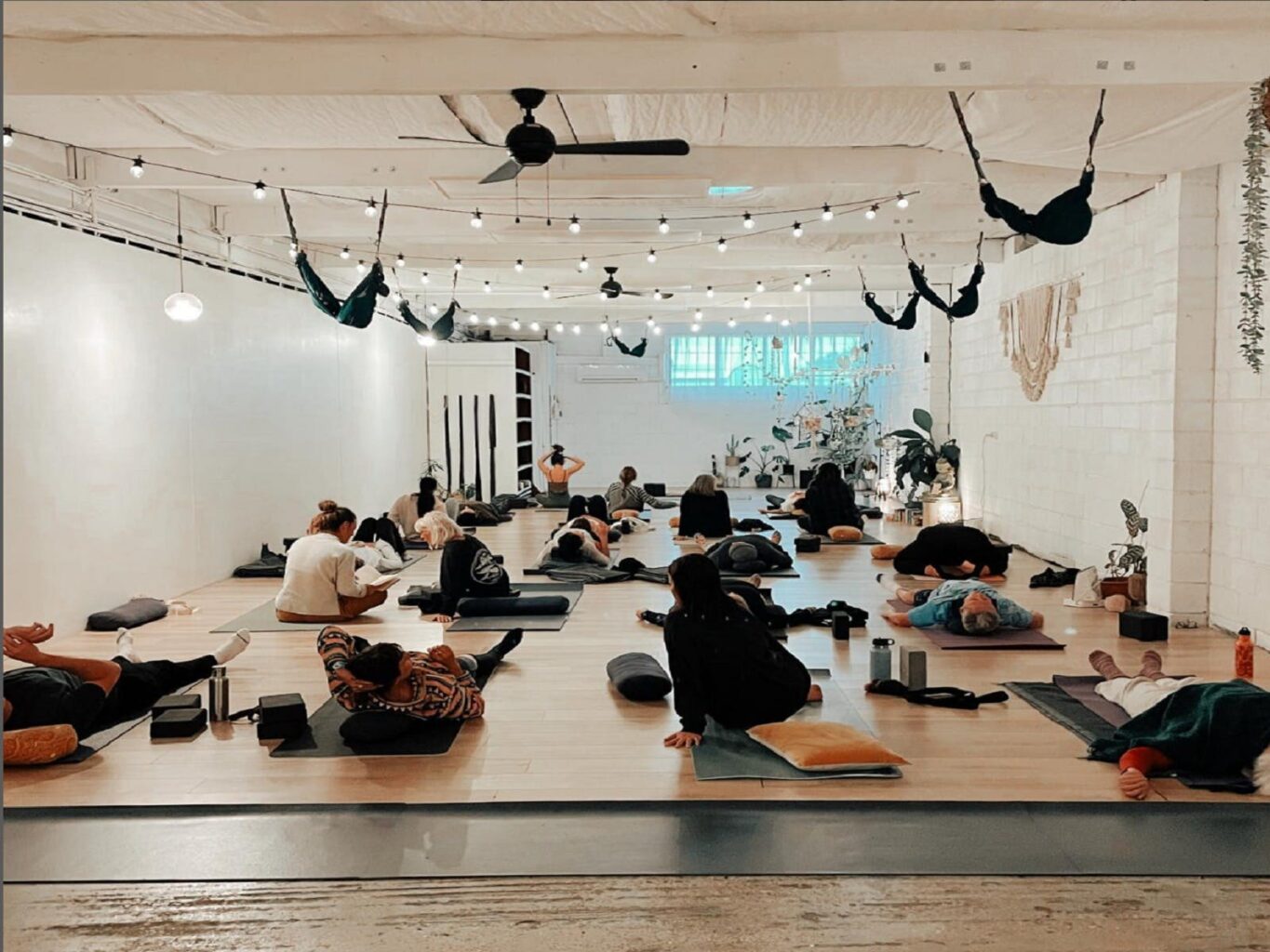 Yoga in studio