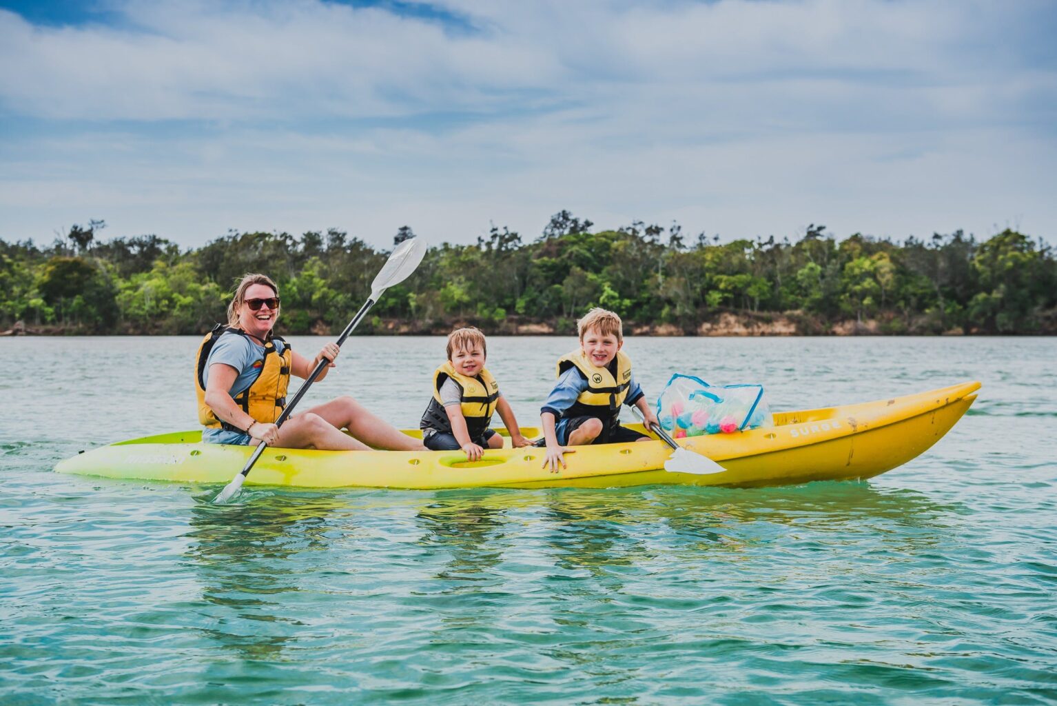 Family Kayaking with C-Change Adventures Coffs Harbour