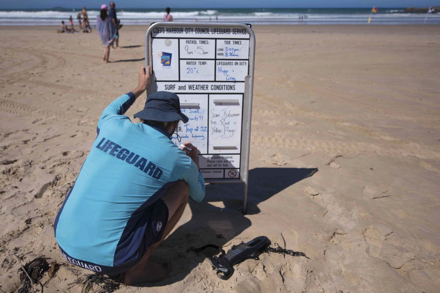 Important information about rips and beach conditions can be found on the information boards